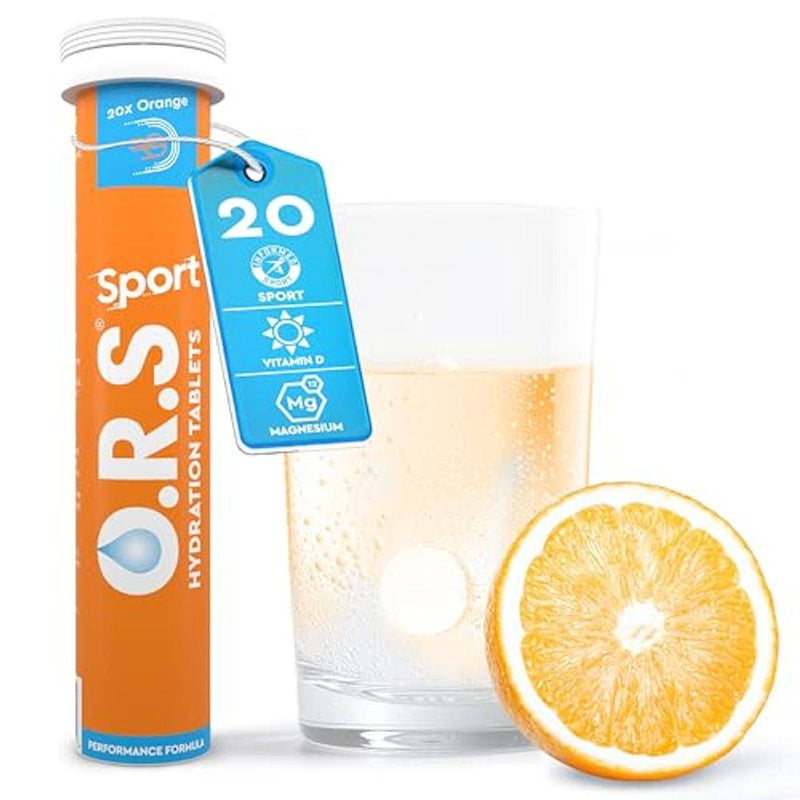 ORS Hydration Sport Orange 20 Effervescent Tablets