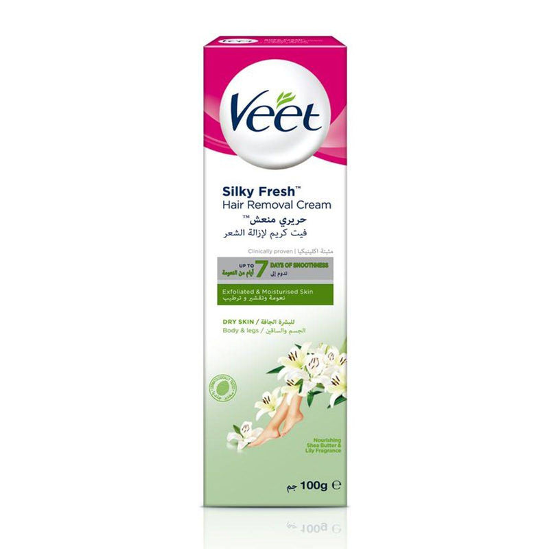 Veet Hair Removal Cream Silky Fresh Legs & Body For Dry Skin 100g