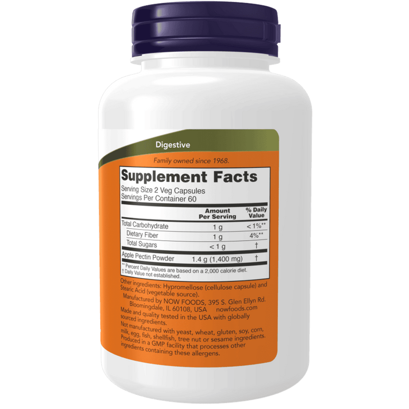 Now Apple Pectin 700mg 120 VegeCapsules