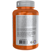 Now Arginine 500mg & Citrulline 250mg 120 VegeCapsules