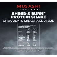 Musashi Shred & Burn Shake Chocolate 375ml