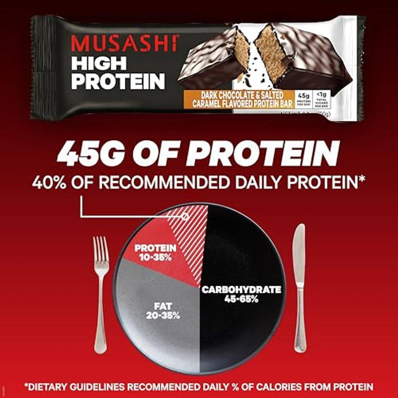 Musashi High Protein Bar Dark Salted Caramel 90g