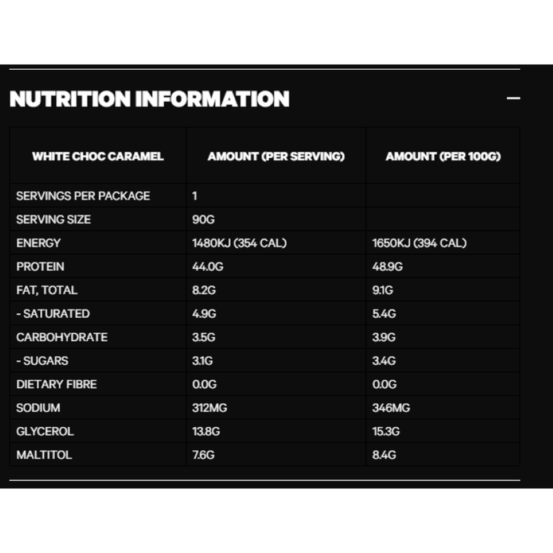 Musashi High Protein Bar White Chocolate Caramel 90g