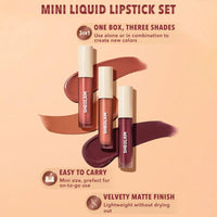 Sheglam Matte Allure Mini Liquid Lipstick Set Feel Real 3x2.3ml