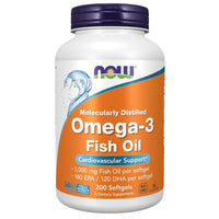 Now Fish Oil Omega 3 1000mg 200 Softgels