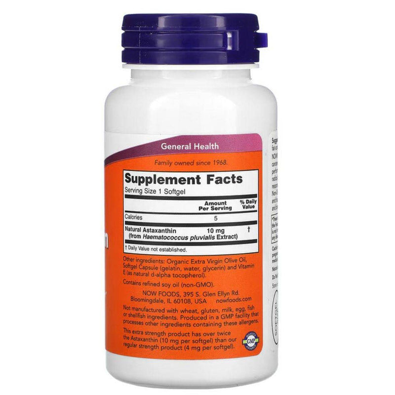 Now Astaxanthin 10mg 60 Softgels