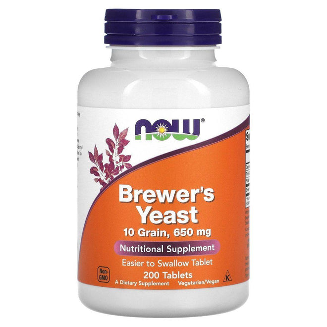 Now Brewers Yeast 650mg 200 Tablets