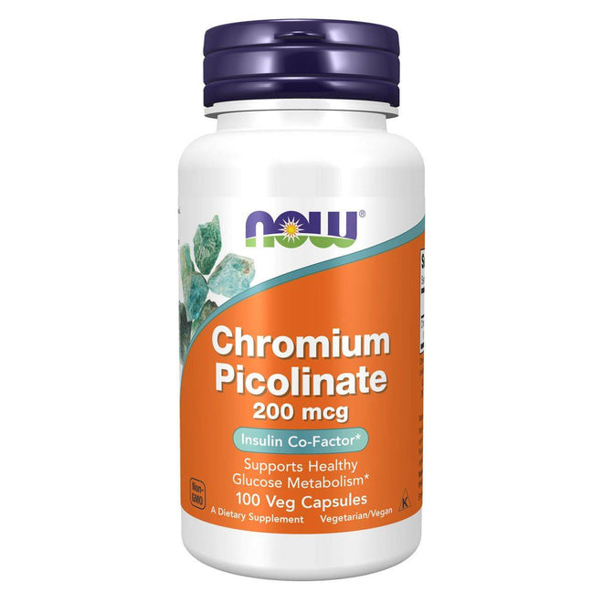 Now Chromium Picolinate 200mcg 100 VegeCapsules