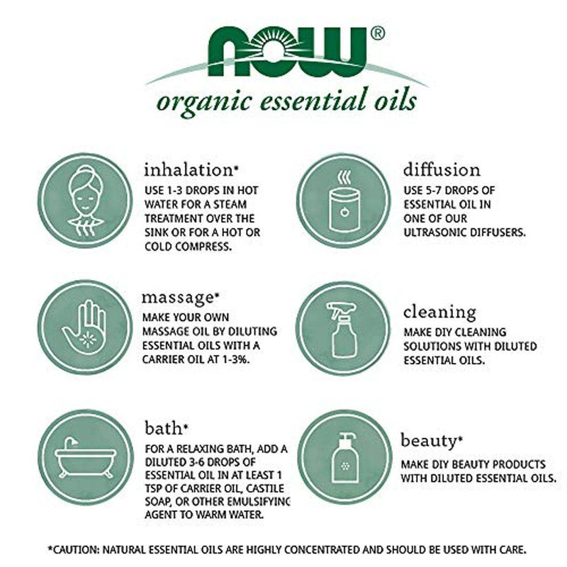 Now Essential Oil 100% Pure Organic Tea Tree 30ml