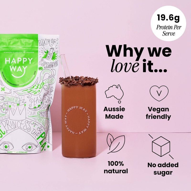 Happy Way Vegan Protein Powder Chocolate 500g
