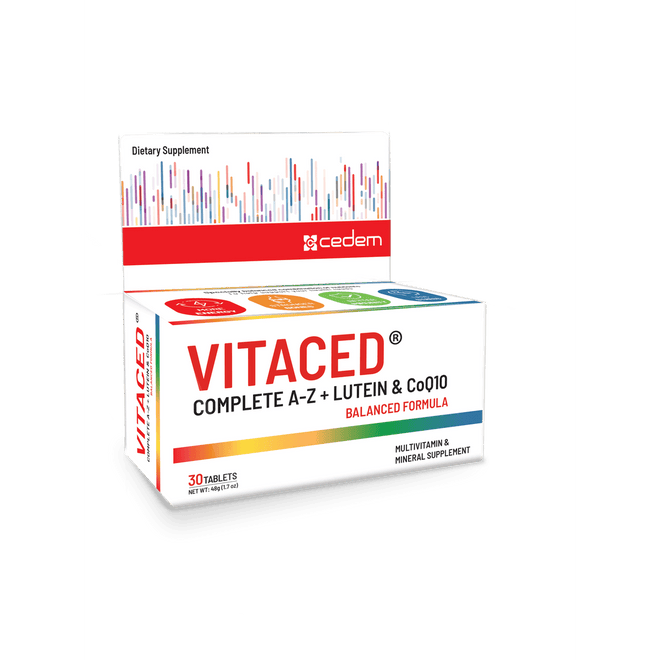 Vitaced Complete A-Z Multivitamin + Lutein & Q10 30 Tablets