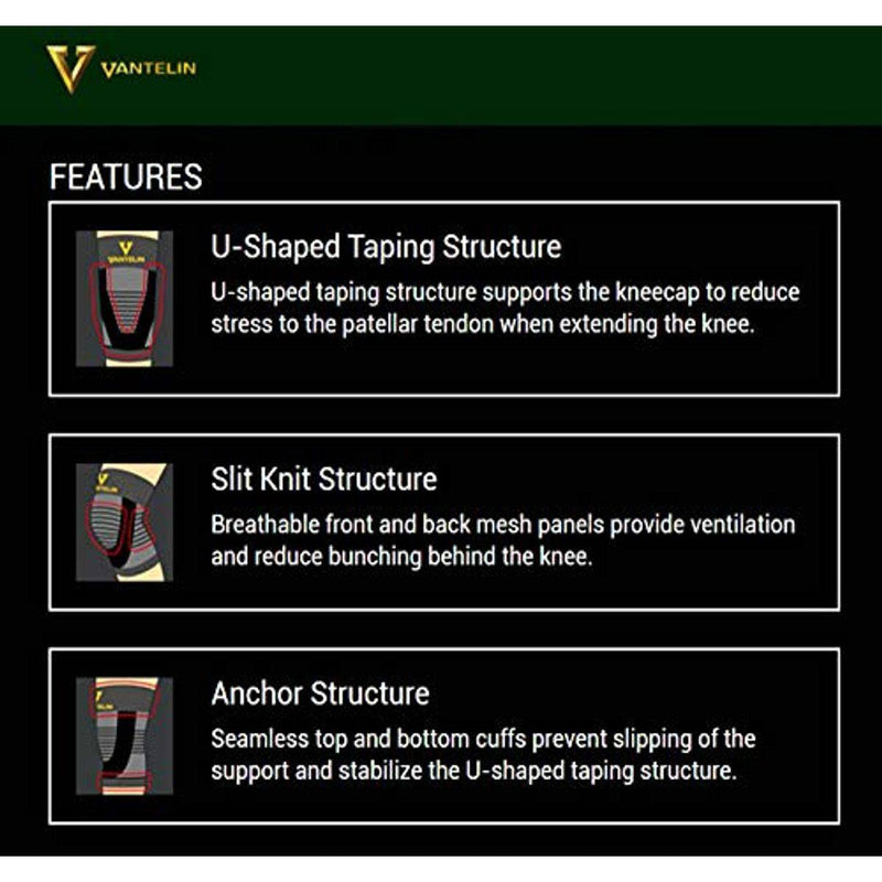 Vantelin Support Knee Black Large