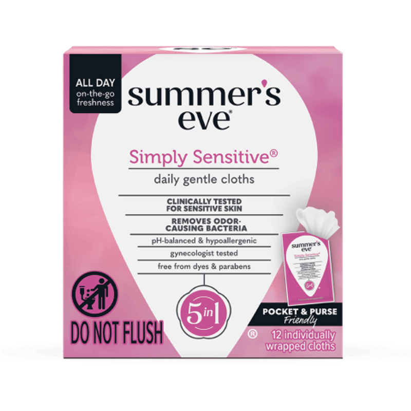 Summer's Eve Daily Gentle Cloths Simply Sensitive 5 Pack
