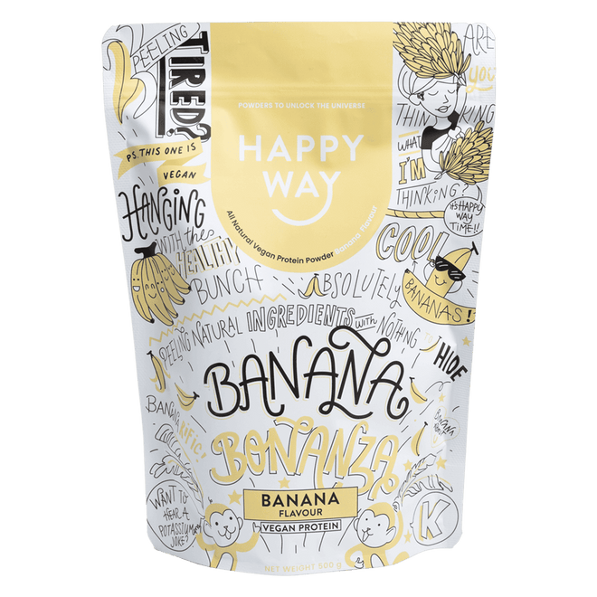 Happy Way Vegan Protein Powder Banana 500g