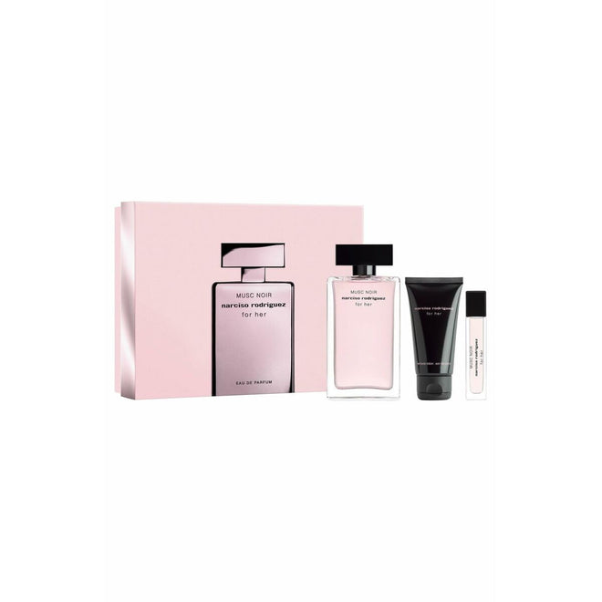 Narciso Rodriguez Musc Noir For Her (W) Set EDP 100ml + EDP 10ml Purse Spray + Her Body Lotion 50ml