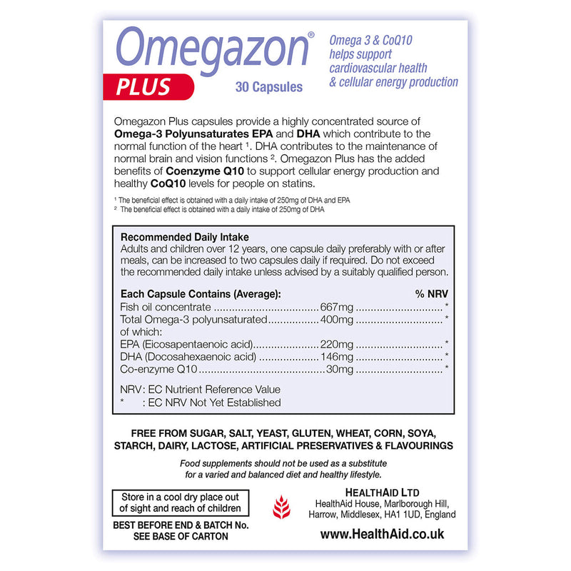 HealthAid OmegaZon Plus 30 Capsules