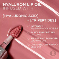 Loreal Paris Plump Ambition Hyaluron Lip Oil 650 Nude Macaron