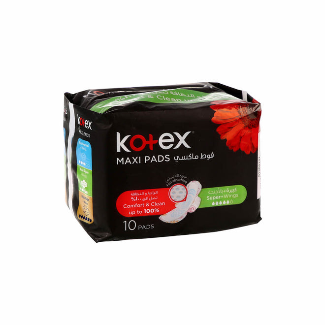 Kotex Sanitary Napkin Maxi Protect Super + Wings 10 Pads