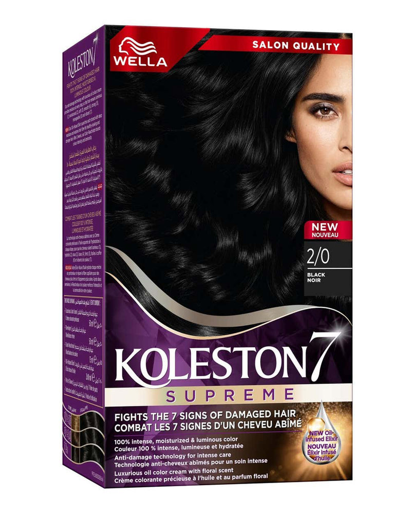 Wella Koleston Supreme Hair Color 2/0 Black