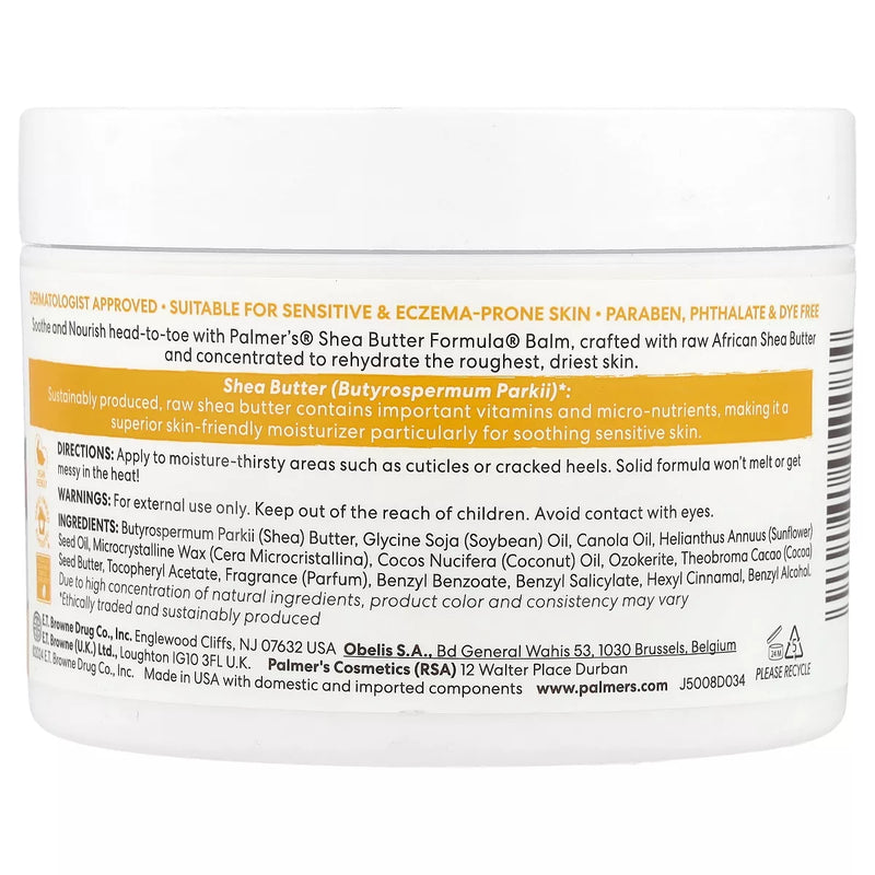 Palmers Shea Butter Formula With Vitamin E Raw Shea Nourish Body Balm 200g