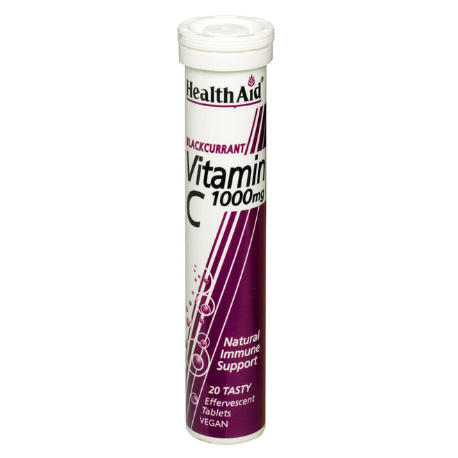 HealthAid Vitamin C 1000mg Blackcurrant 20 Effervescent Tablets