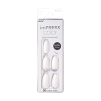 Kiss False Nails IMC501C Impress Color Press On Manicure Coffin Medium Frosting 30 Count