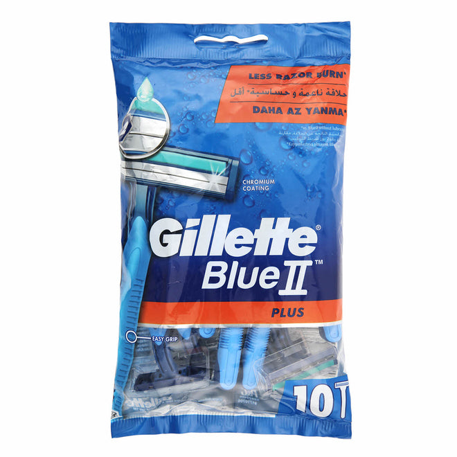 Gillette Razor Disposable Blue II Plus 10 Count