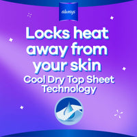 Always Disposable Pads Aloe Cool Maxi Thick 10 Count