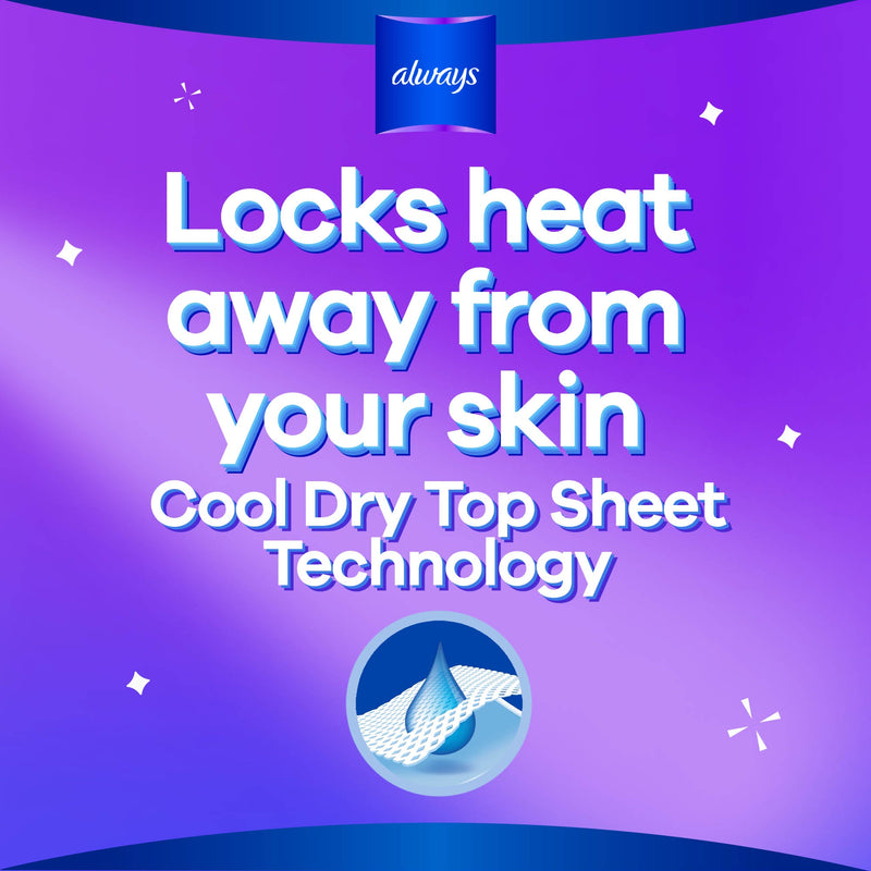 Always Disposable Pads Aloe Cool Maxi Thick 10 Count