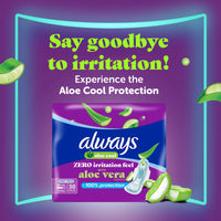 Always Disposable Pads Aloe Cool Maxi Thick 30 Count