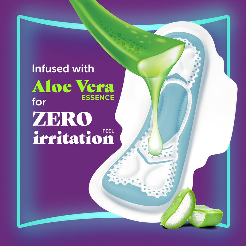 Always Disposable Pads Aloe Cool Maxi Thick 30 Count