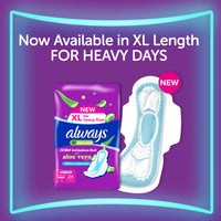 Always Disposable Pads Aloe Cool Maxi Thick 30 Count
