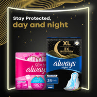 Always Sanitary Pads Maxi Thick Night 24 Count