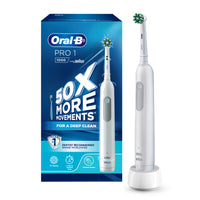 Oral B Electric Toothbrush Rechargeable Pro 1 1000 White