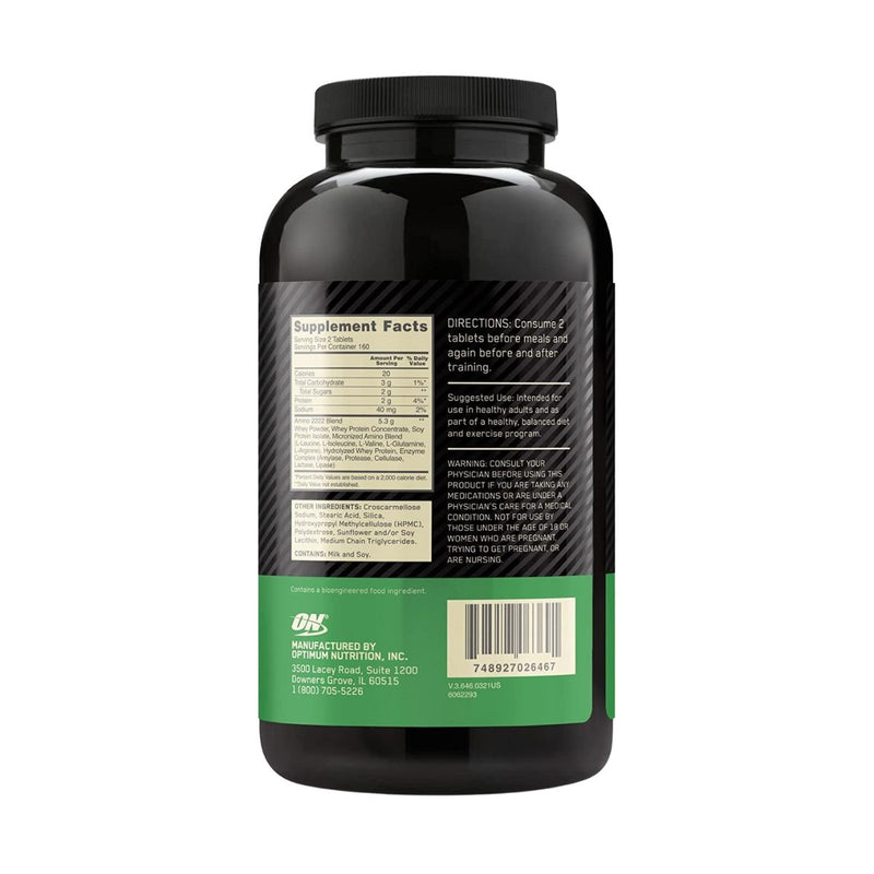 Optimum Nutrition Superior Amino 2222 320 Tablets