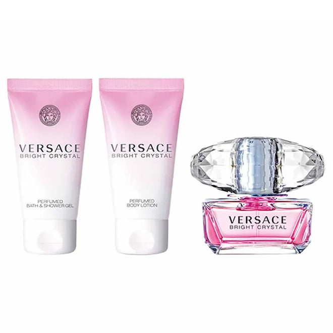 Versace Bright Crystal (W) Set EDT 50ml + Luminous Body Lotion 50ml + Bath & Showergel 50ml