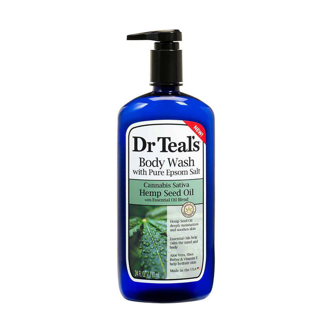 Dr Teals Body Wash With Pure Epsom Salt Cannabis Sativa 710ml