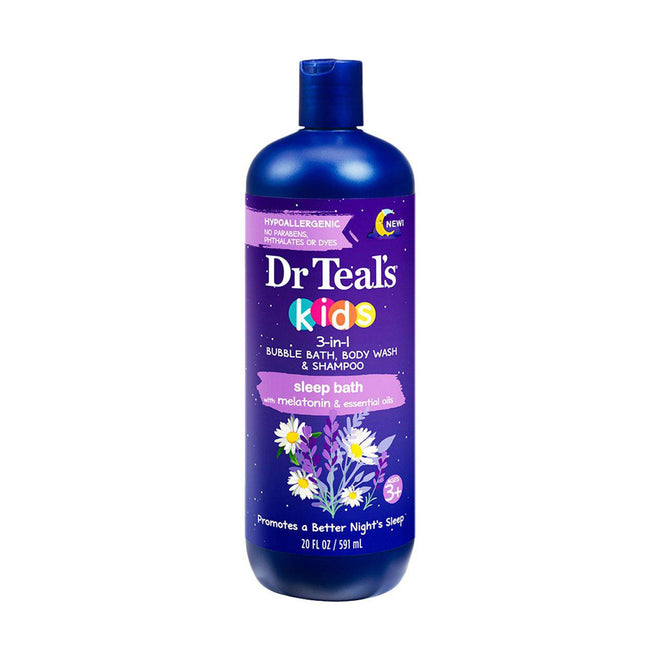 Dr Teals Kids 3 In 1 Bubble Bath Body Wash & Shampoo Sleep 591ml