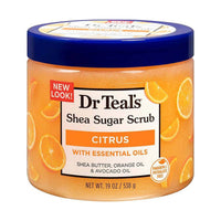 Dr Teals Shea Sugar Scrub Vitamin C & Citrus Essential Oils 538g