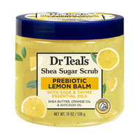 Dr Teals Shea Sugar Scrub Prebiotic Lemon Balm 538g