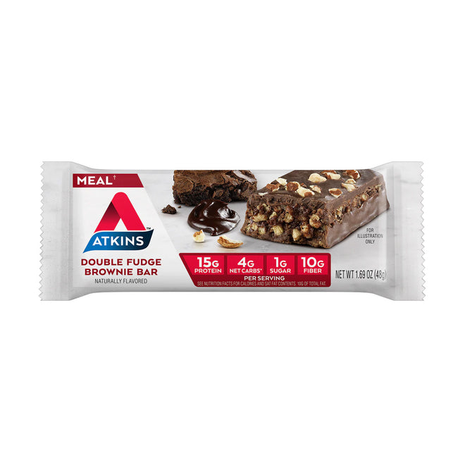 Atkins Meal Protein Bar Double Fudge Brownie 48g