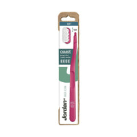 Jordan Toothbrush Green Clean Change Handle + 4 Heads Soft