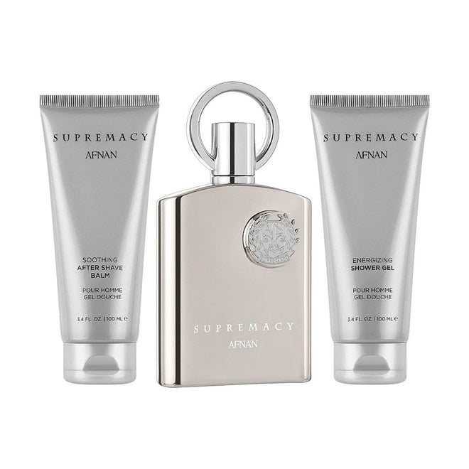 Afnan Supremacy Silver (M) Set EDP 100ml + Showergel 100ml & Aftershave 100ml