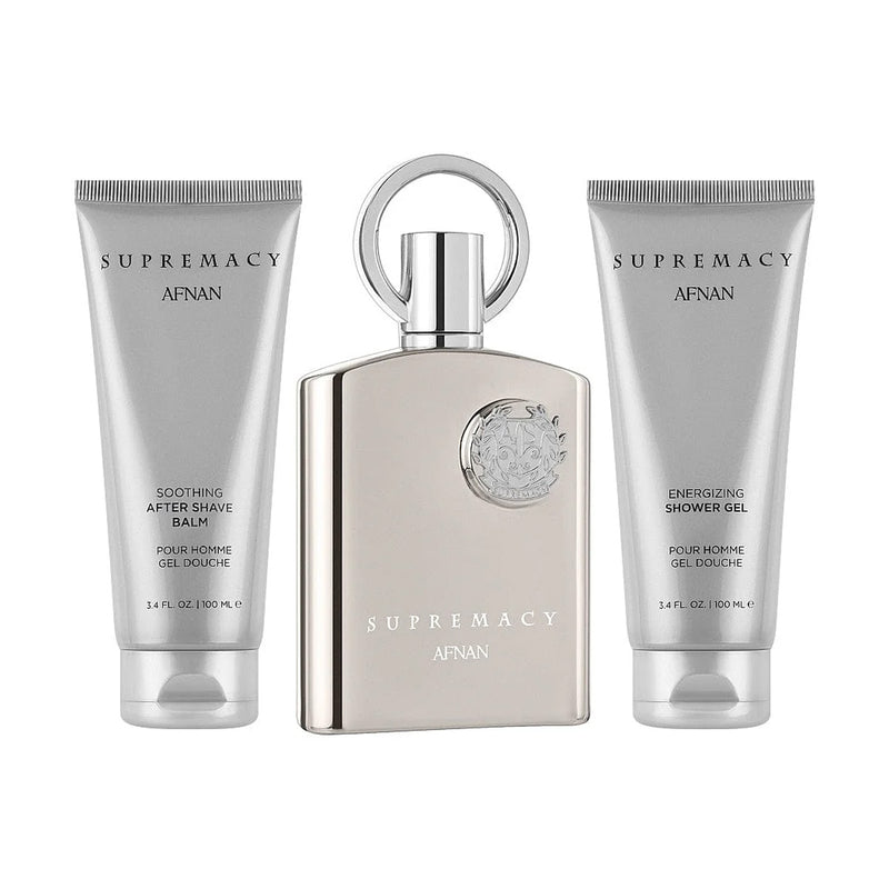 Afnan Supremacy Silver (M) Set EDP 100ml + Showergel 100ml & Aftershave 100ml