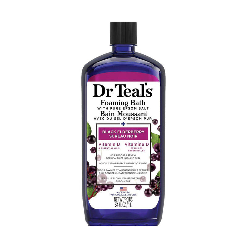 Dr Teals Foaming Bath With Pure Epsom Salt Black Elderberry 1000ml