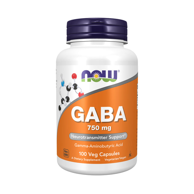 Now Gaba 750mg 100 VegeCapsules