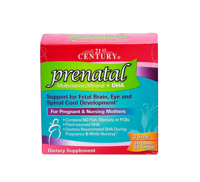 21st Century Prenatal + DHA 30 + 30 Softgels