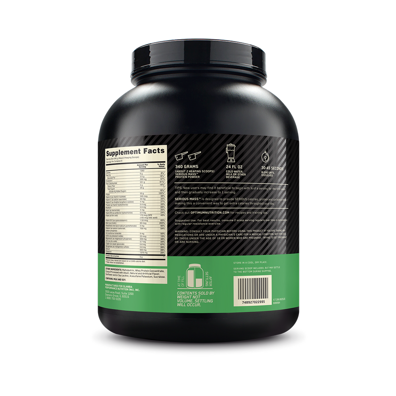 Optimum Nutrition Serious Mass Protein Chocolate 2.72kg