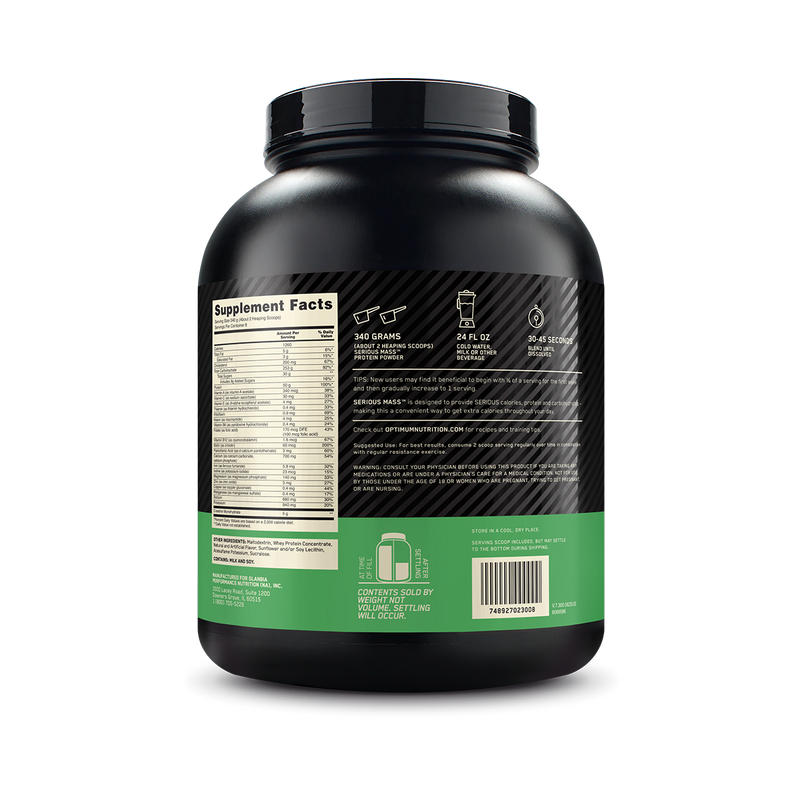 Optimum Nutrition Serious Mass Protein Vanilla 2.72kg