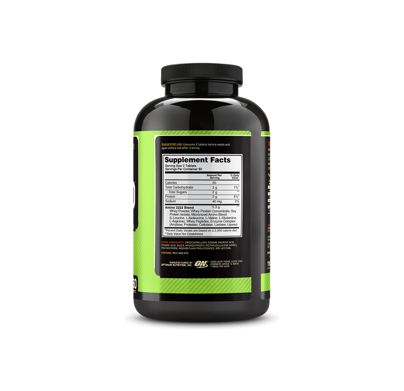 Optimum Nutrition Superior Amino 2222 160 Tablets